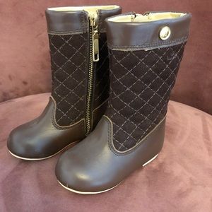 Janie and Jack Leather/Suede Riding Boots